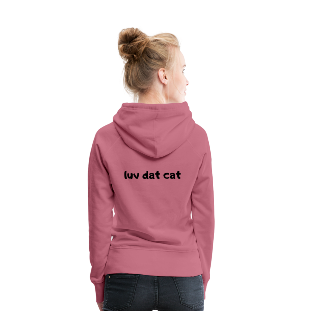 Official Luv Dat Cat Women's Premium Hoodie - mauve