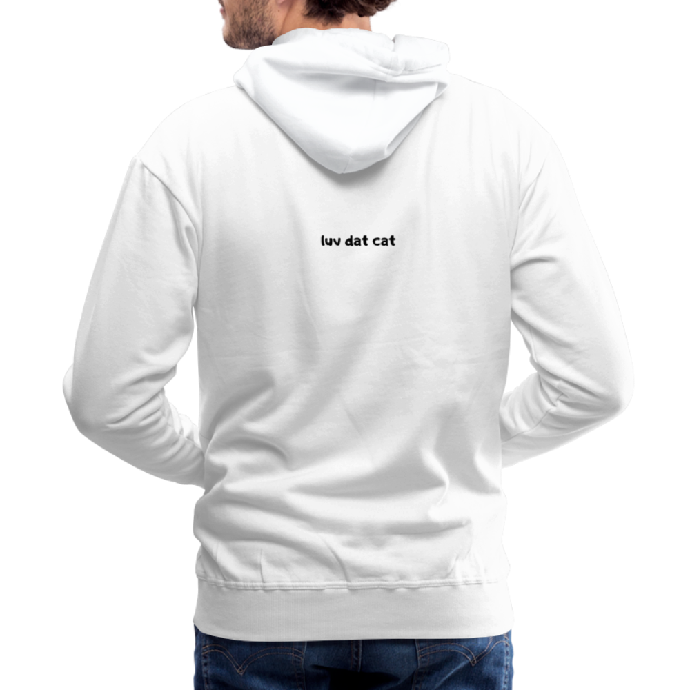Official Luv Dat Cat Men's Premium Hoodie - white