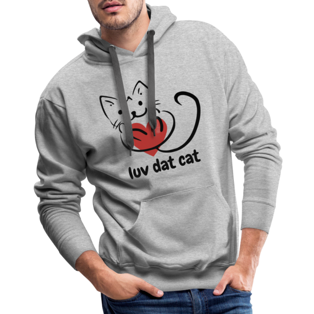 Official Luv Dat Cat Men's Premium Hoodie - heather grey