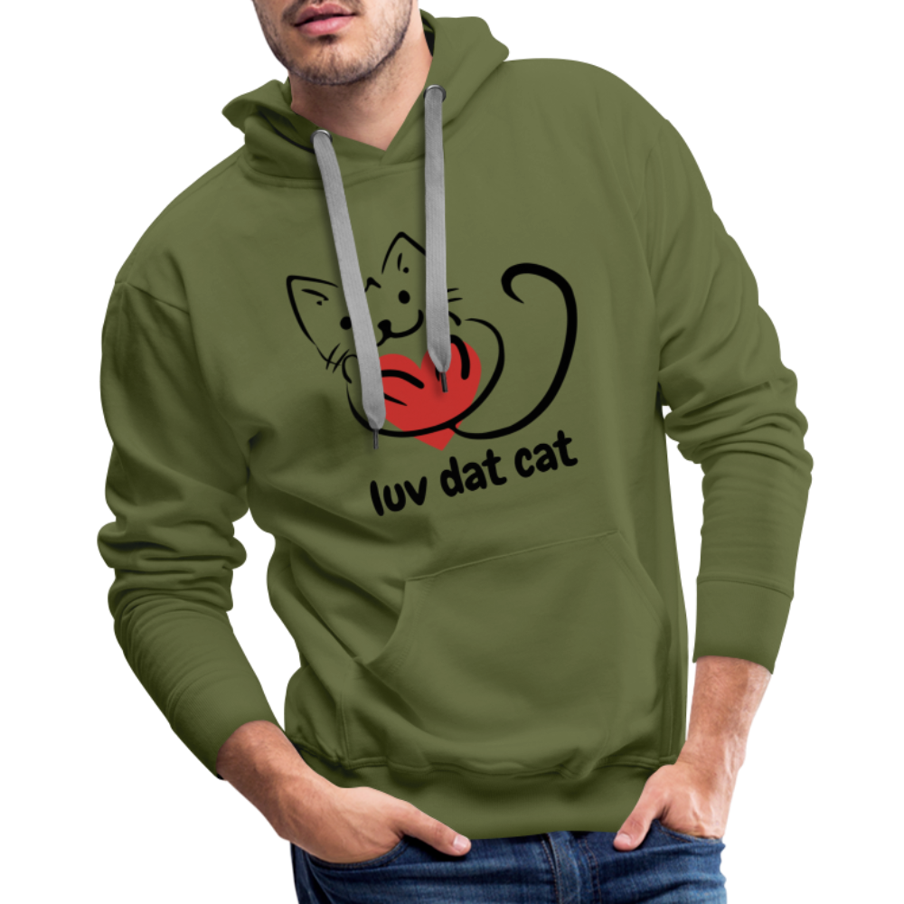 Official Luv Dat Cat Men's Premium Hoodie - olive green