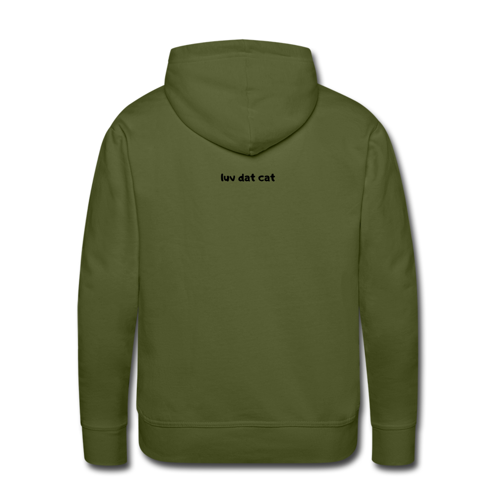 Official Luv Dat Cat Men's Premium Hoodie - olive green