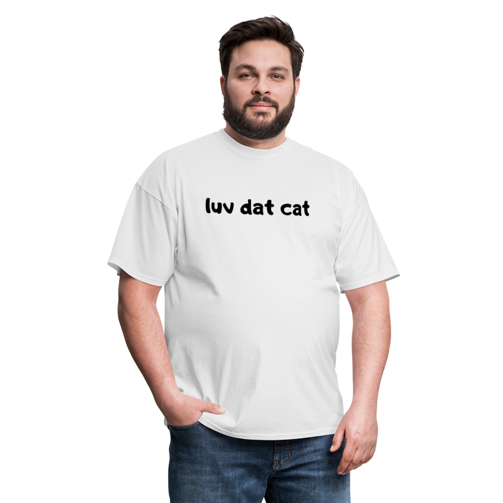LUV DAT CAT (text) Men's T-Shirt - white