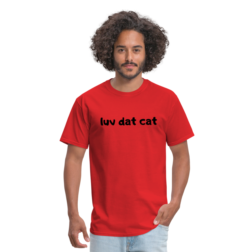 LUV DAT CAT (text) Men's T-Shirt - red