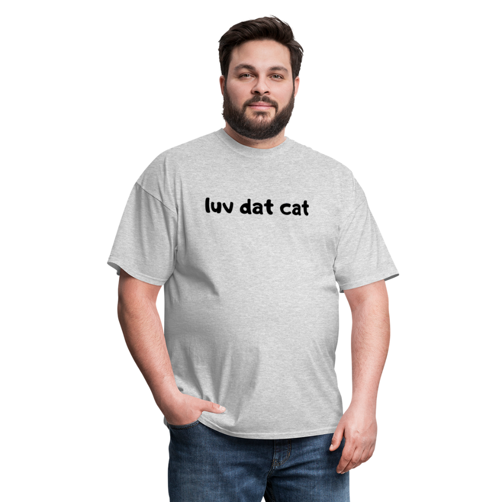 LUV DAT CAT (text) Men's T-Shirt - heather gray