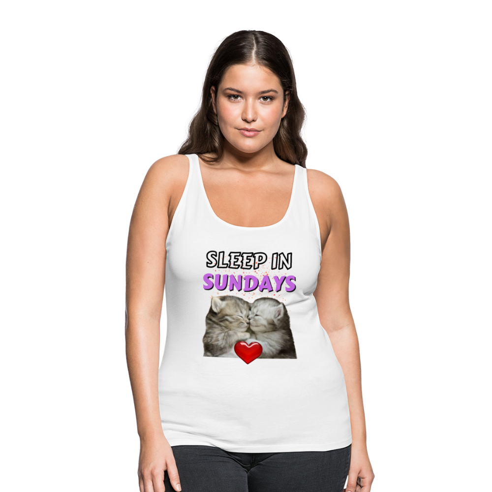 Sleep In Sundays Women's Premium Tank Top - white
