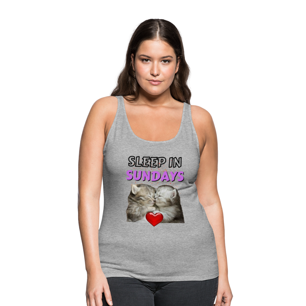 Sleep In Sundays Women's Premium Tank Top - heather gray