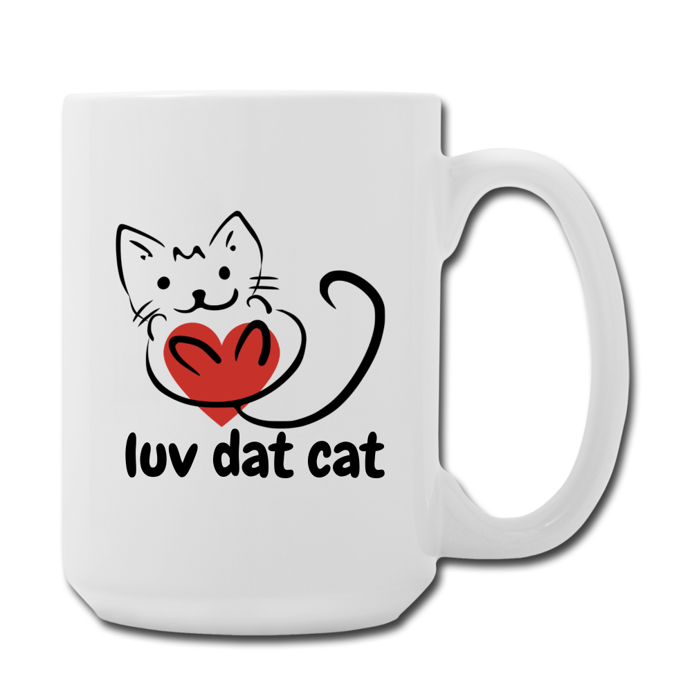 Official Luv Dat Cat Coffee/Tea Mug 15 oz - white