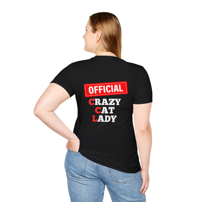Official Crazy Cat Lady (Design 1) - Unisex Softstyle T-Shirt