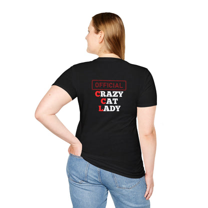 Official Crazy Cat Lady (Design 2) - Unisex Softstyle T-Shirt