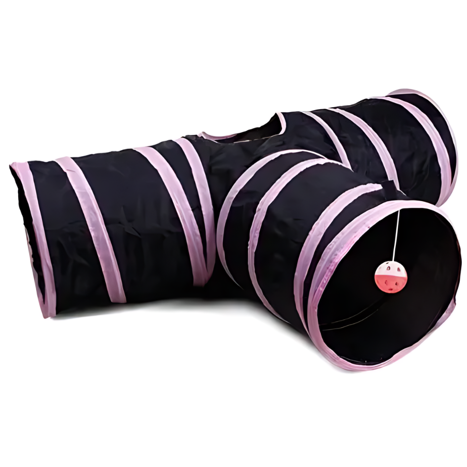PurrPlay™ Foldable Cat Tunnel Extreme - the ultimate entertainment solution for your feline friends!