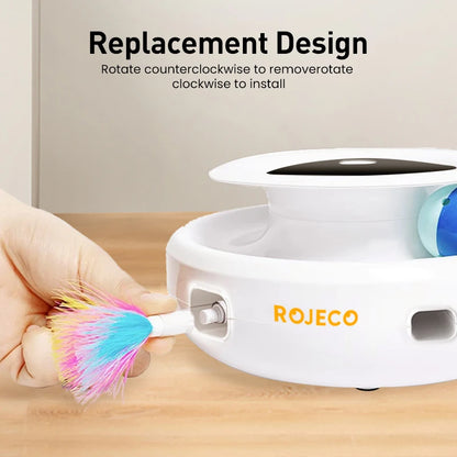 ROJECO 2 in 1 Smart Cat Teaser Toy