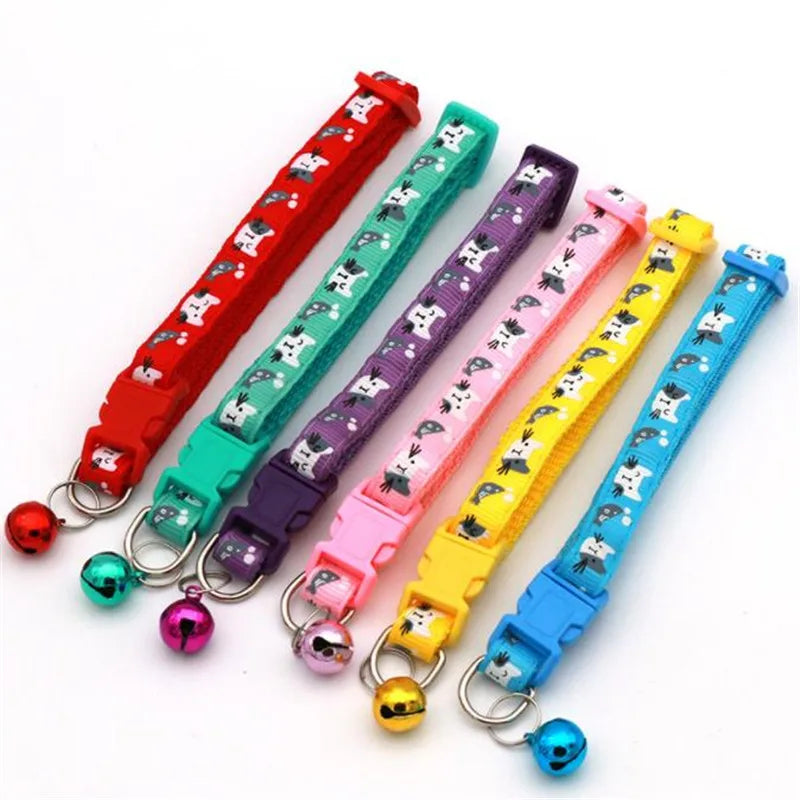 Colorful Cats Pattern Cat Collar