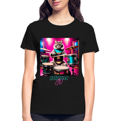 DRUM IT! (Design 1) - Gildan Ultra Cotton Ladies T-Shirt - black