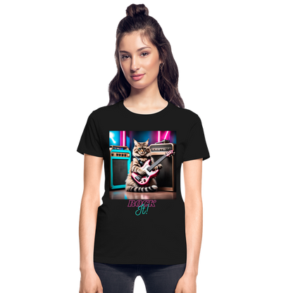 Rock IT! (Design 2) - Gildan Ultra Cotton Ladies T-Shirt - black