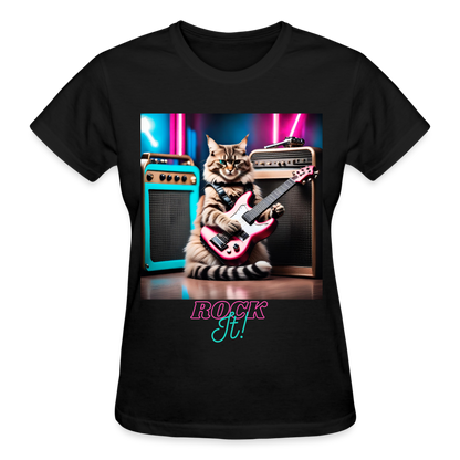 Rock IT! (Design 2) - Gildan Ultra Cotton Ladies T-Shirt - black