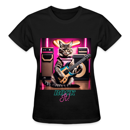 Rock IT! (Design 3) - Gildan Ultra Cotton Ladies T-Shirt - black