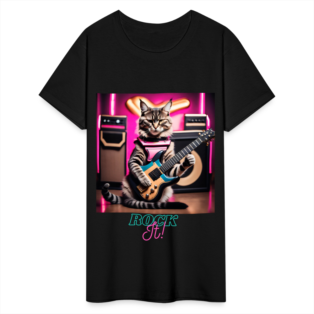 Rock IT! (Design 3) - Gildan Ultra Cotton Ladies T-Shirt - black