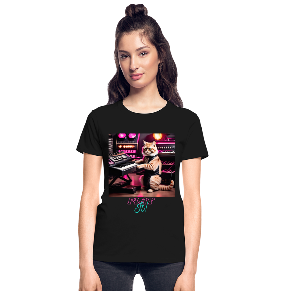 Play IT! (Design 1) Gildan Ultra Cotton Ladies T-Shirt - black