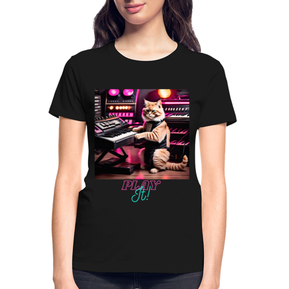 Play IT! (Design 1) Gildan Ultra Cotton Ladies T-Shirt - black