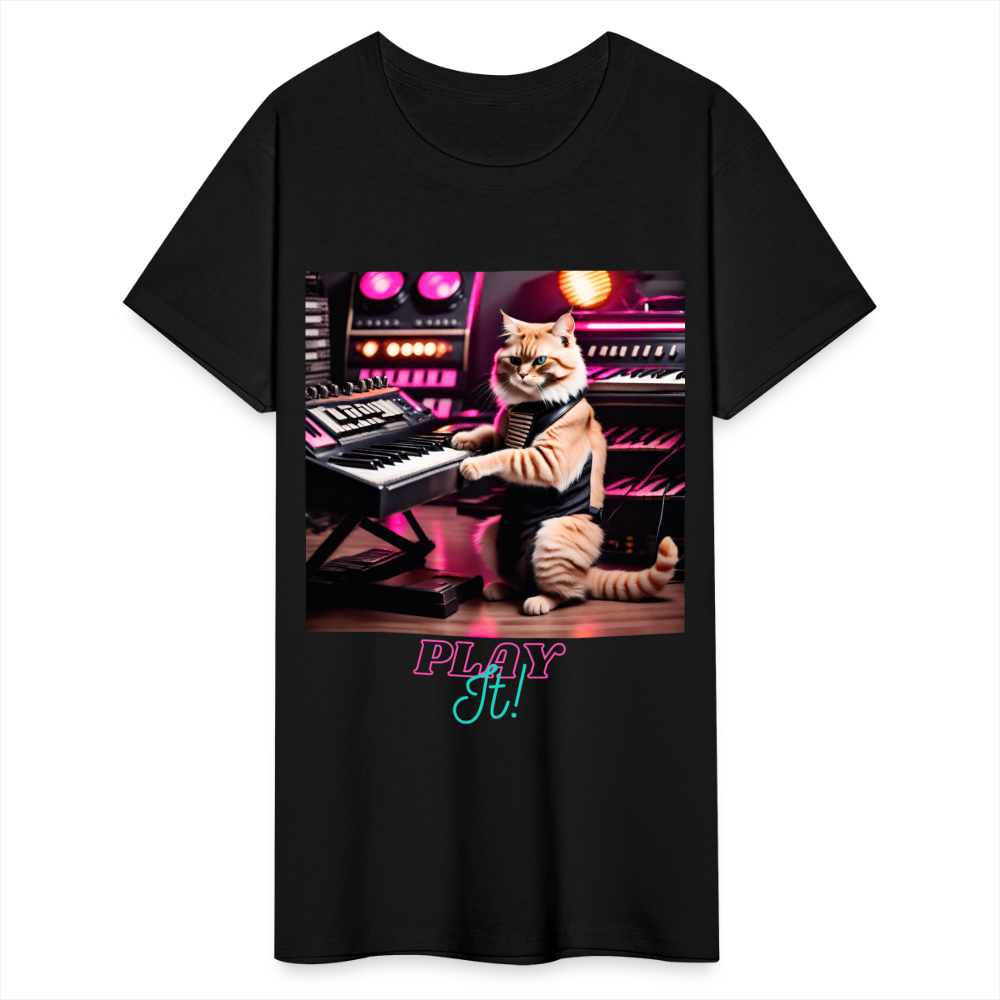 Play IT! (Design 1) Gildan Ultra Cotton Ladies T-Shirt - black