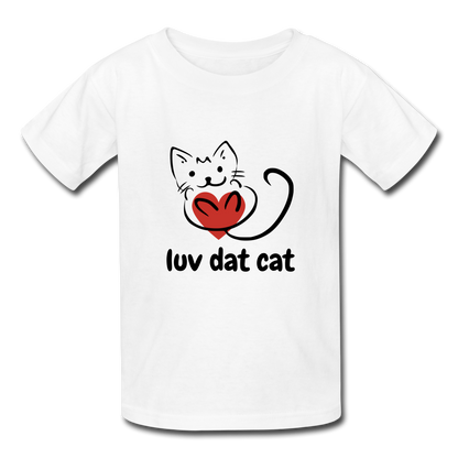 Official Luv Dat Cat Kids' T-Shirt - white