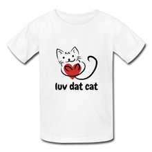 Load image into Gallery viewer, Official Luv Dat Cat Kids&#39; T-Shirt - white
