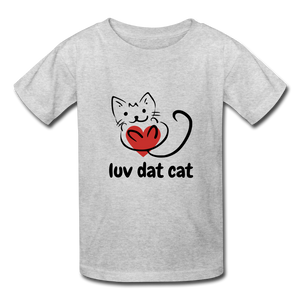 Official Luv Dat Cat Kids' T-Shirt - heather gray