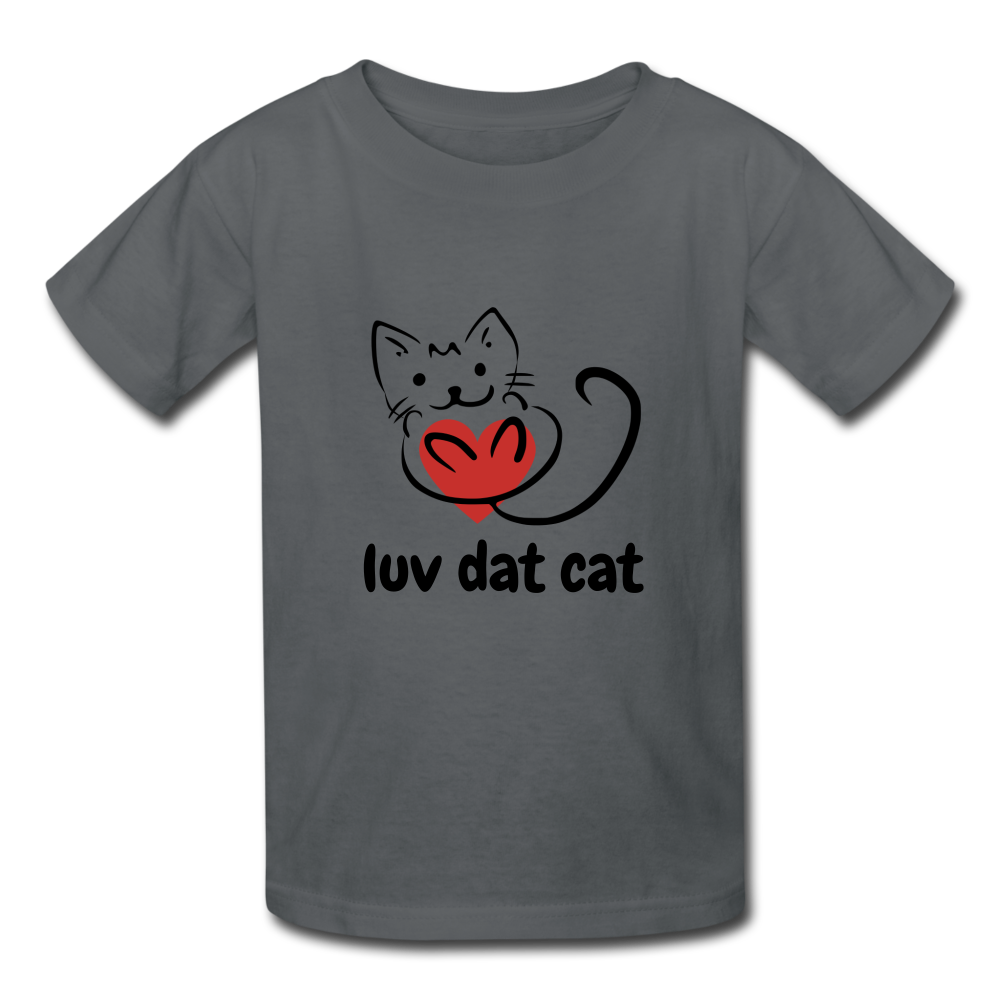 Official Luv Dat Cat Kids' T-Shirt - charcoal