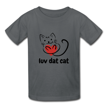 Official Luv Dat Cat Kids' T-Shirt - charcoal