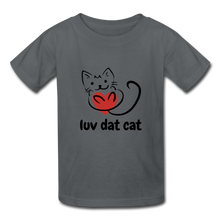 Load image into Gallery viewer, Official Luv Dat Cat Kids&#39; T-Shirt - charcoal