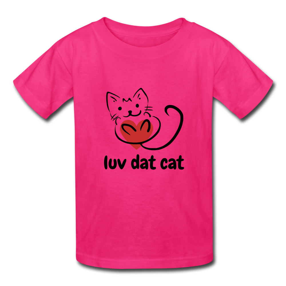 Official Luv Dat Cat Kids' T-Shirt - fuchsia
