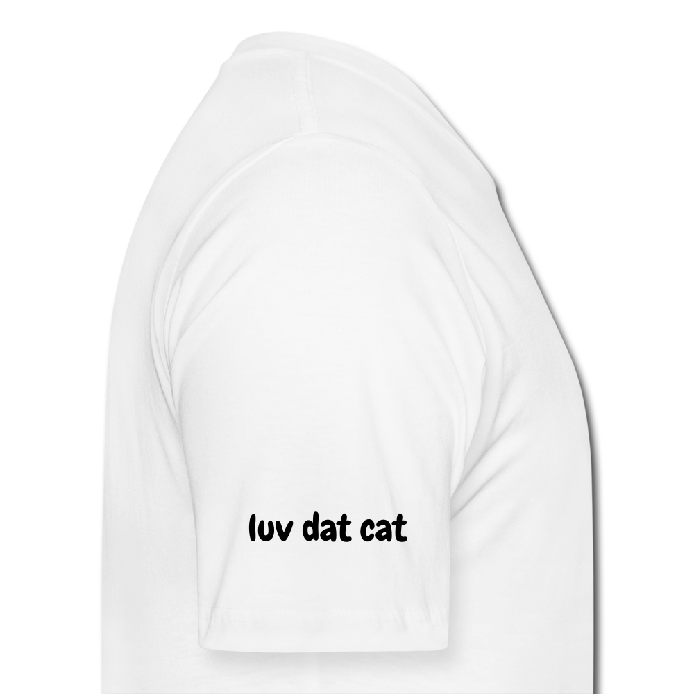 Official Luv Dat Cat Men's 50/50 T-Shirt - white