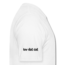 Load image into Gallery viewer, Official Luv Dat Cat Men&#39;s 50/50 T-Shirt - white