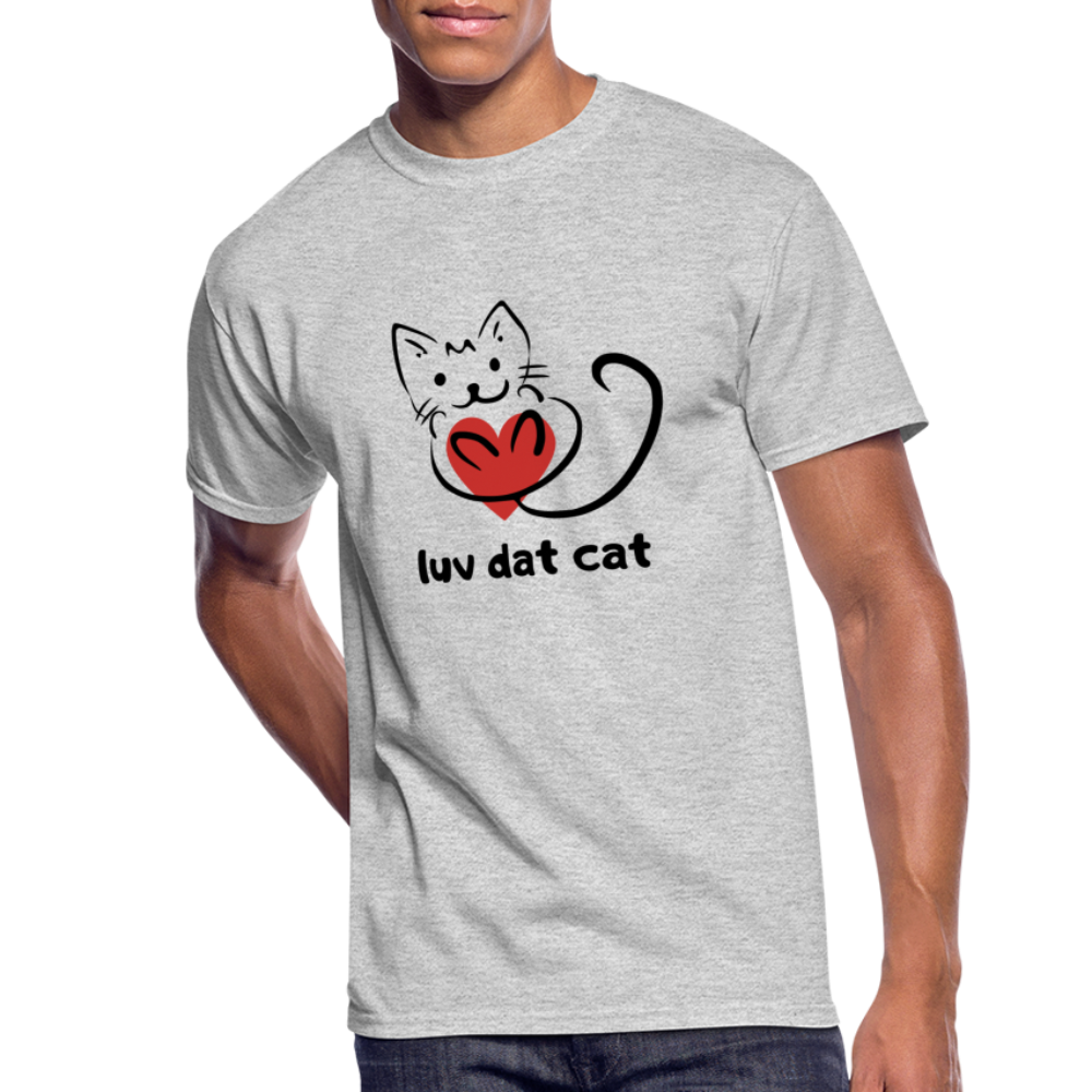 Official Luv Dat Cat Men's 50/50 T-Shirt - heather gray