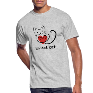 Official Luv Dat Cat Men's 50/50 T-Shirt - heather gray