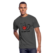 Load image into Gallery viewer, Official Luv Dat Cat Men&#39;s 50/50 T-Shirt - charcoal