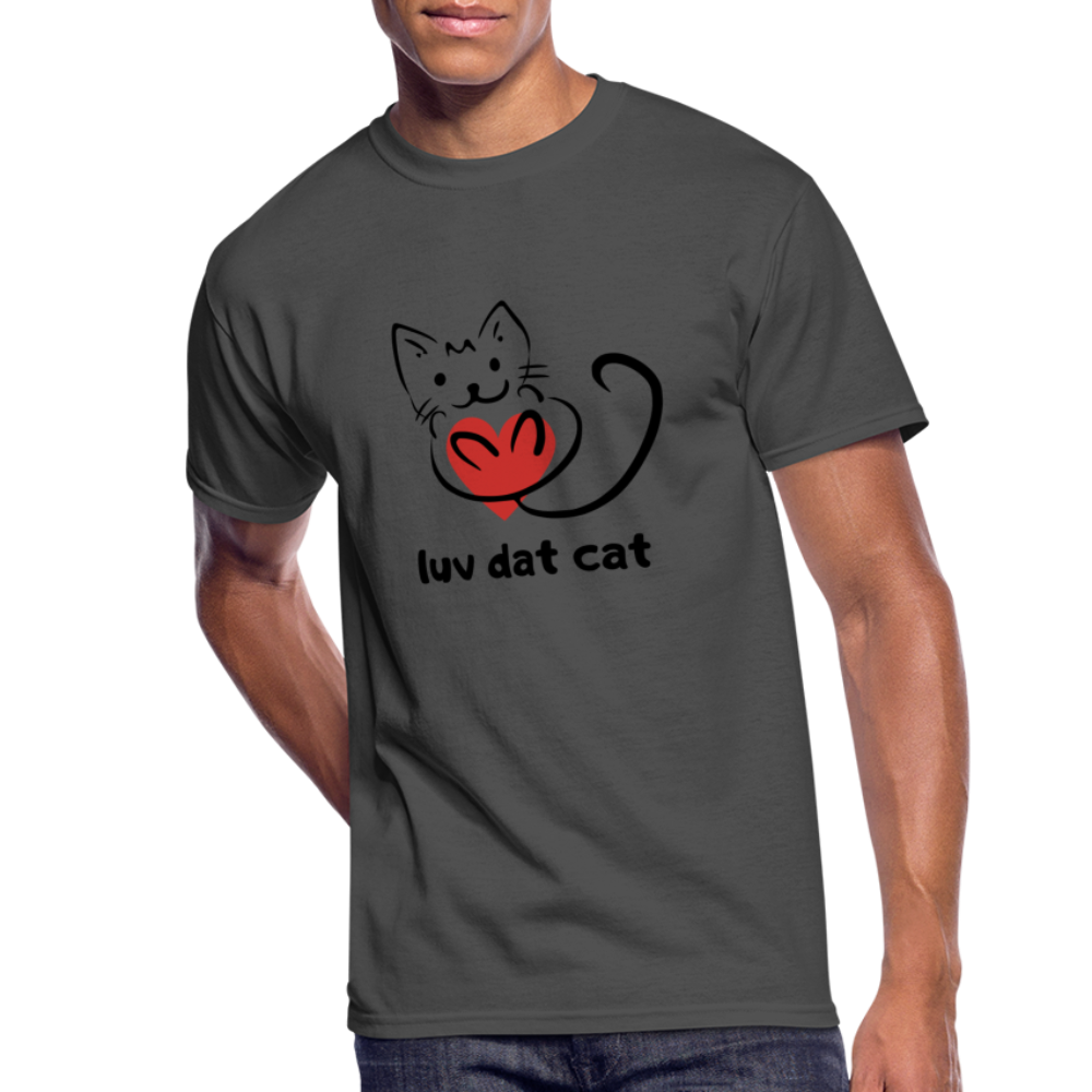 Official Luv Dat Cat Men's 50/50 T-Shirt - charcoal