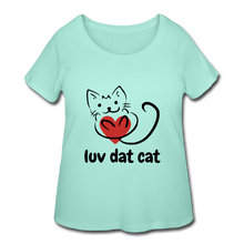 Load image into Gallery viewer, Official Luv Dat Cat Women&#39;s Curvy T-Shirt - mint