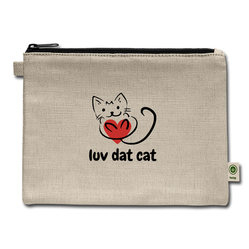 Official Luv Dat Cat Carry All Pouch - natural