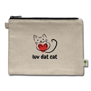 Official Luv Dat Cat Carry All Pouch - natural