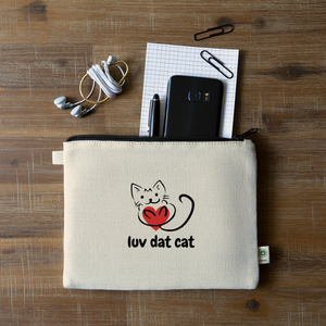 Official Luv Dat Cat Carry All Pouch - natural
