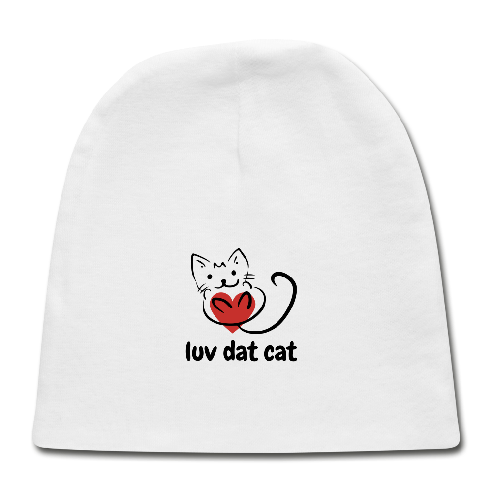 Official Luv Dat Cat Baby Cap - white