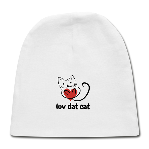 Official Luv Dat Cat Baby Cap - white