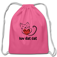 Load image into Gallery viewer, Official Luv Dat Cat Cotton Drawstring Bag - pink