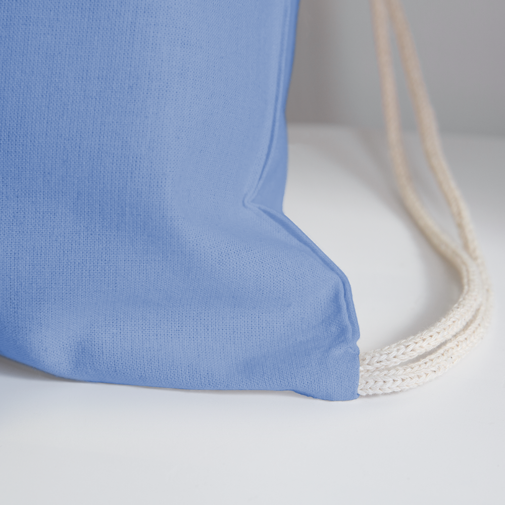 Official Luv Dat Cat Cotton Drawstring Bag - carolina blue