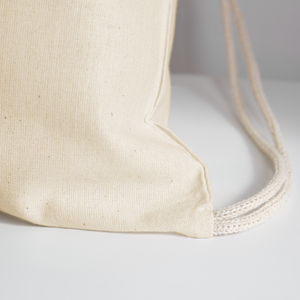 Official Luv Dat Cat Cotton Drawstring Bag - natural