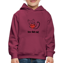 Load image into Gallery viewer, Official Luv Dat Cat Kids‘ Premium Hoodie - burgundy