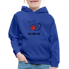 Load image into Gallery viewer, Official Luv Dat Cat Kids‘ Premium Hoodie - royal blue