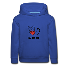 Load image into Gallery viewer, Official Luv Dat Cat Kids‘ Premium Hoodie - royal blue