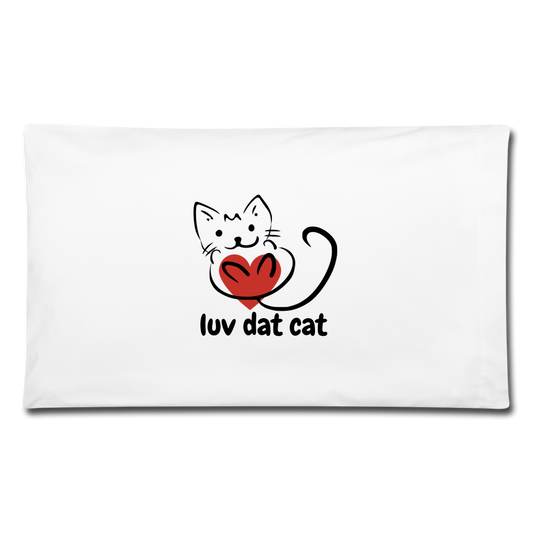 Official Luv Dat Cat Pillowcase 32'' x 20'' - white